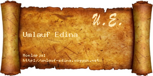 Umlauf Edina névjegykártya